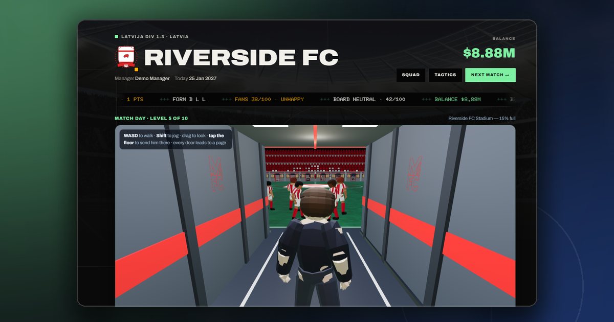 The ManageFC time-skip progress bar advancing a world by several days