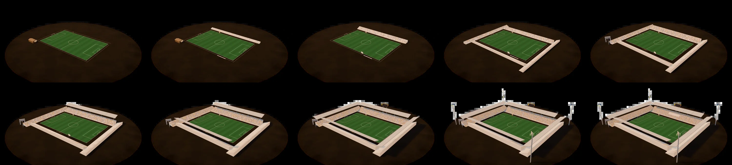 Every level of the stadium, from 1 to 10